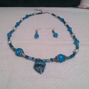 Glass beaded necklace
