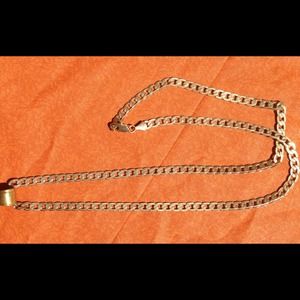 14k gold chain with two pendants