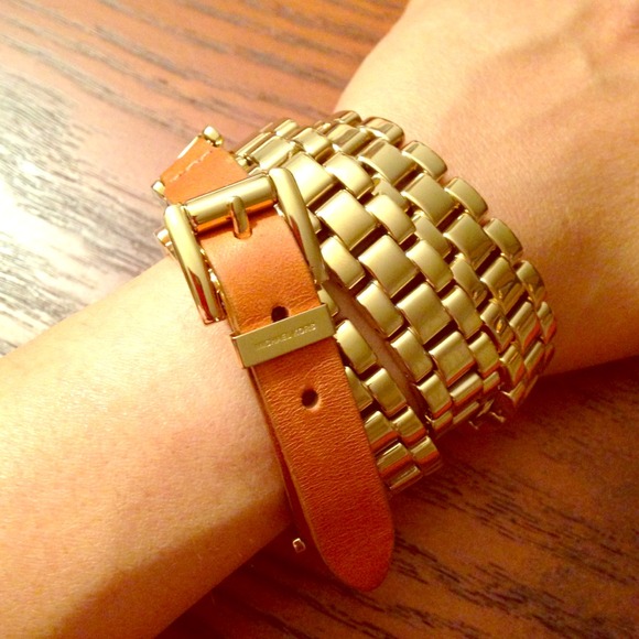 Michael Kors wrap gold bracelet/necklace