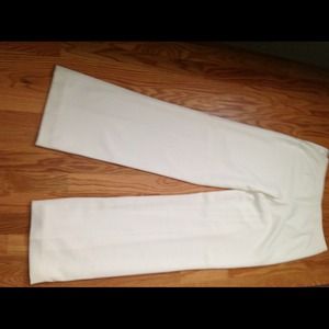 White House/Black Market lined white dress slacks