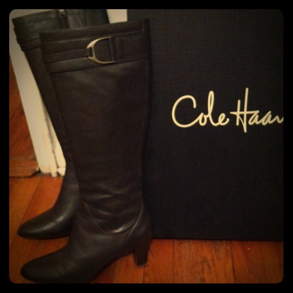 Reduced*Cole Haan* Dark Chocolate Tall Boot-Size 9