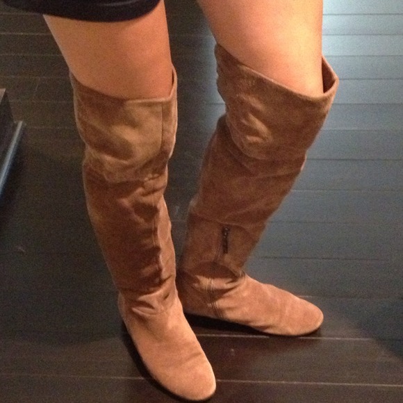 Calvin Klein Suede Over-the-knee boots brown
