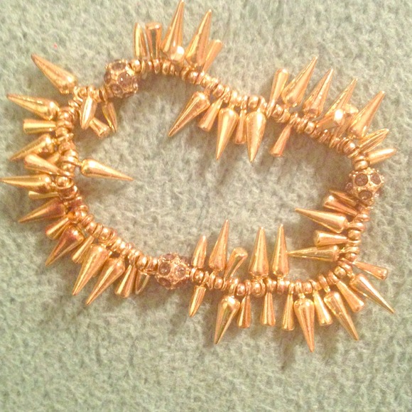Gold Spike Bracelet from Apple of my Eye Jewelry