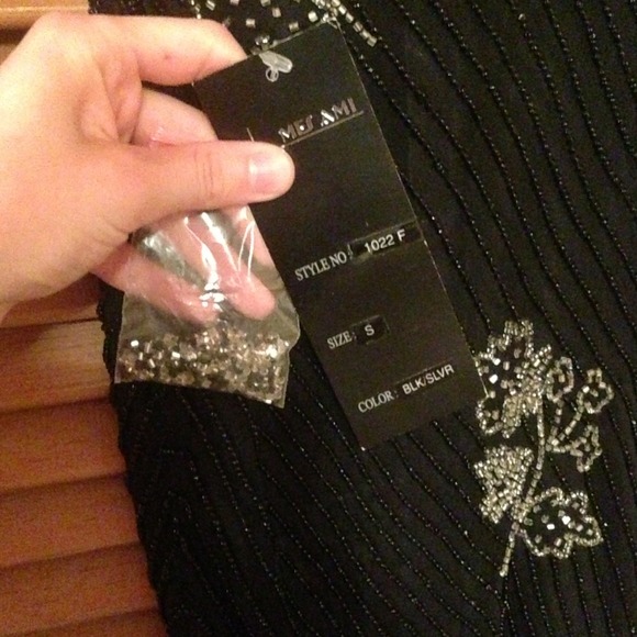 Mes Ami Gorgeous Evening Sequined Top (S) - Picture 3 of 4