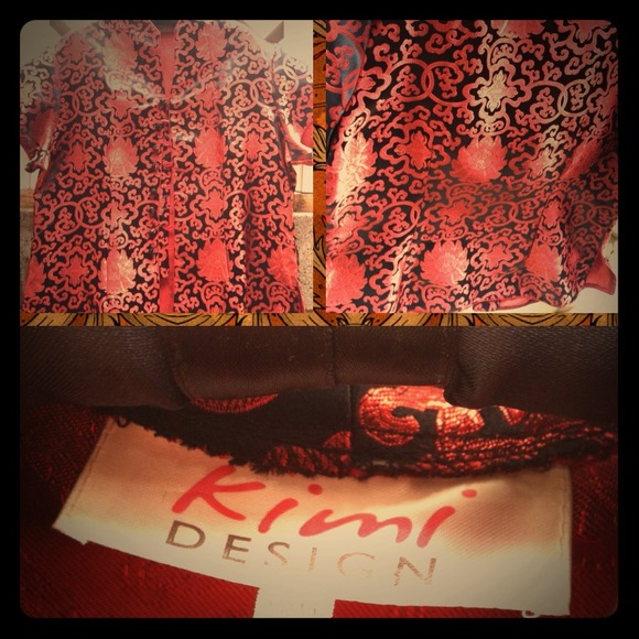 Red & Black Chinese Dress Shirt