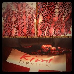 Red & Black Chinese Dress Shirt