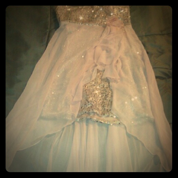 Stunning blush high low formal dress SOLD!!!!