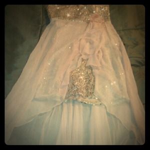 Stunning blush high low formal dress SOLD!!!!