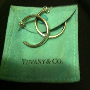 Tiffany and co silver hoop earrings