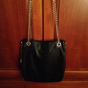 Authentic Michael Kors black leather purse