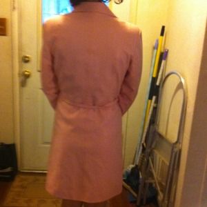 Pink pleather trench coat