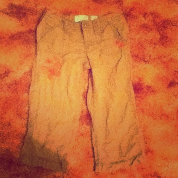 Green capris worn once