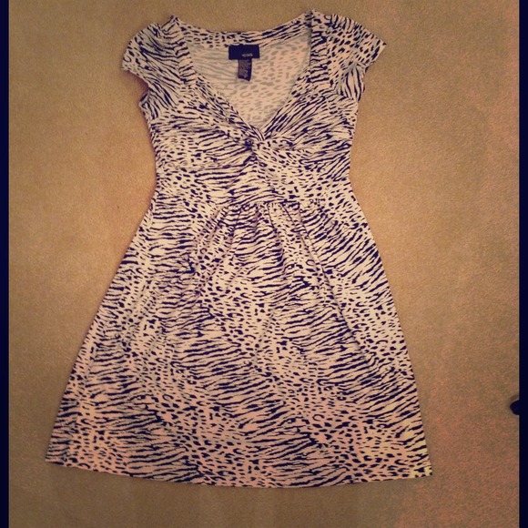 Black and white zebra print summer dress