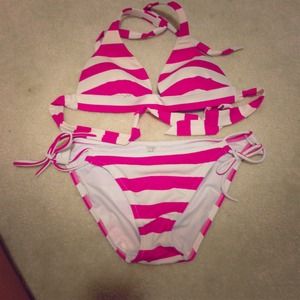 Victoria's Secret pink and white push up swimsuit!
