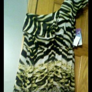 Zebra and purple ombré dress