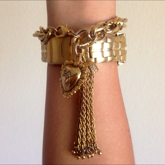 Betsey Johnson Gold Tassel Bracelet