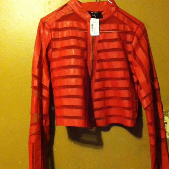 Imitation leather and shear jacket