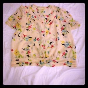 Urban Outfitters sheer Floral blouse