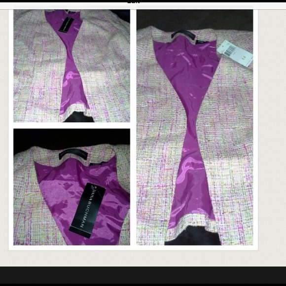 REDUCED again DANA BUCHMAN tweed blazer NWT sz. 14