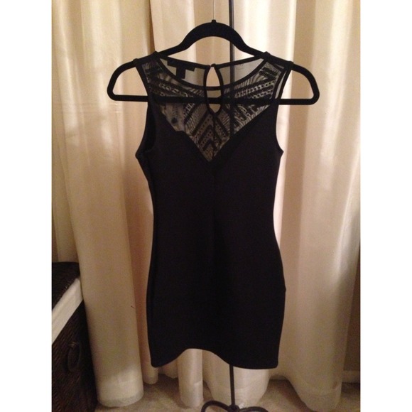 Forever 21 bodycon dress BRAND NEW w/ mesh&sequins - Picture 3 of 3