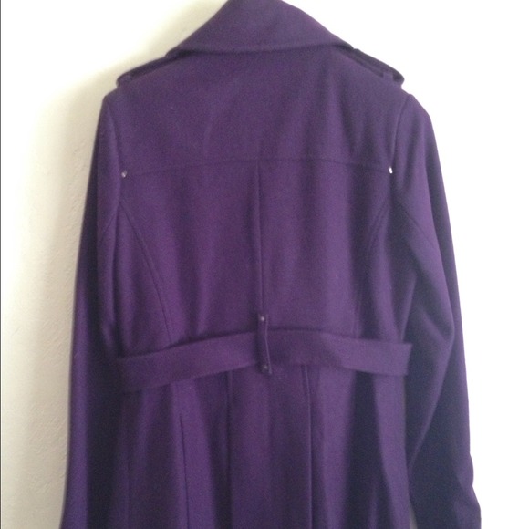 New without tag Wool purple long coat. - Picture 2 of 2