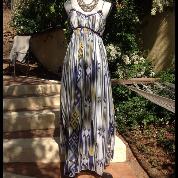 ** SOLD ** - Ikat Maxi Dress