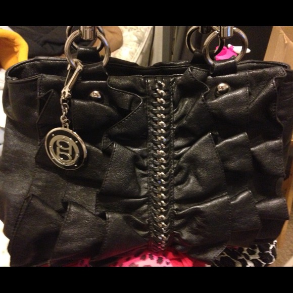 Large black bebe purse