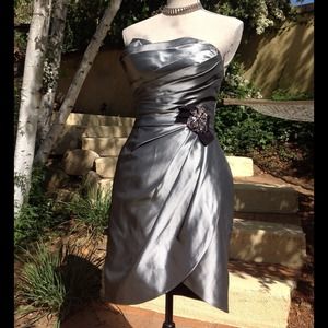 LOVE Metallic Steele Strapless Dress, Size 2