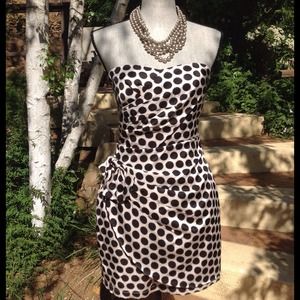 Forever XXI Strapless Polka Dot Dress