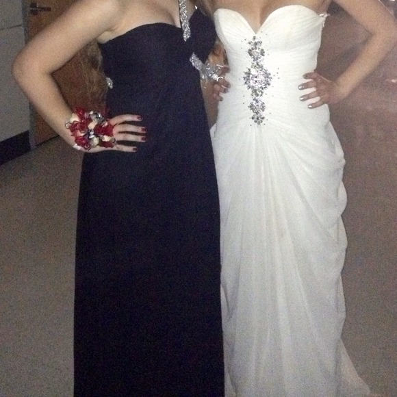 White prom/ball gown long formal dress.