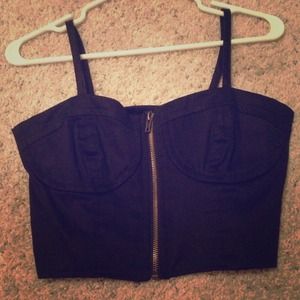 black crop top from pacsun