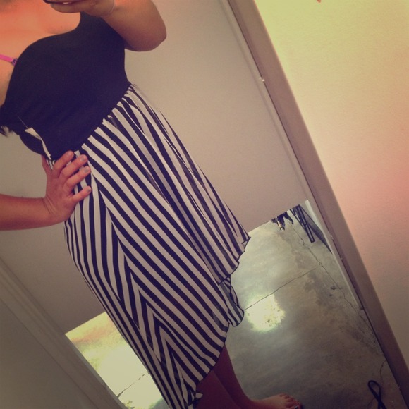 *TRADED* Strapless Hi-Low dress