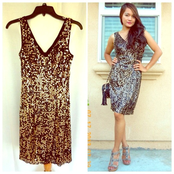 ABS Dresses & Skirts - ⬇️Gold Sequence dress⬇️