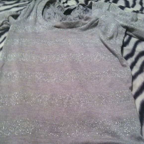 Gray sparkly shirt Size S NWOT