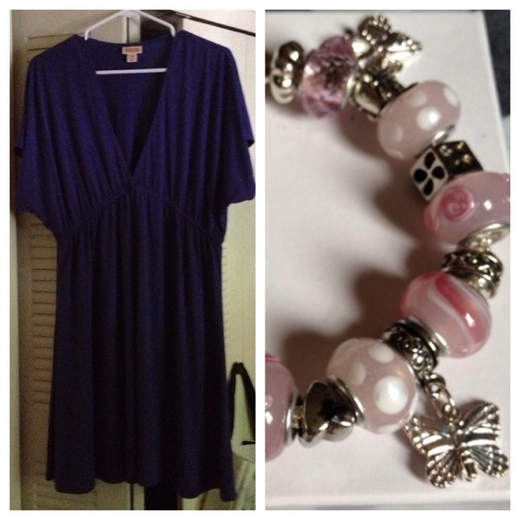 Dress and butterfly bracelet
