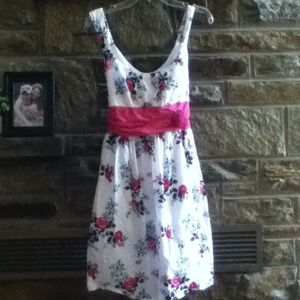 Pink and white flower dress