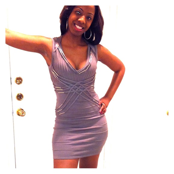 Gray bandage dress
