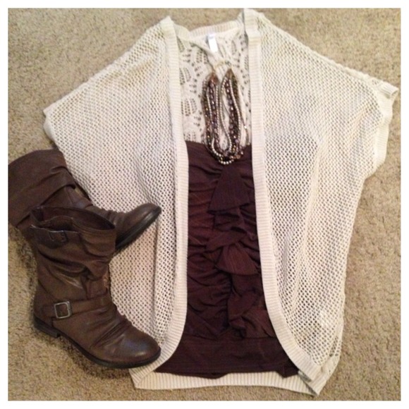 Coldwater Creek Jewelry - Brown and tan faux pearl necklace