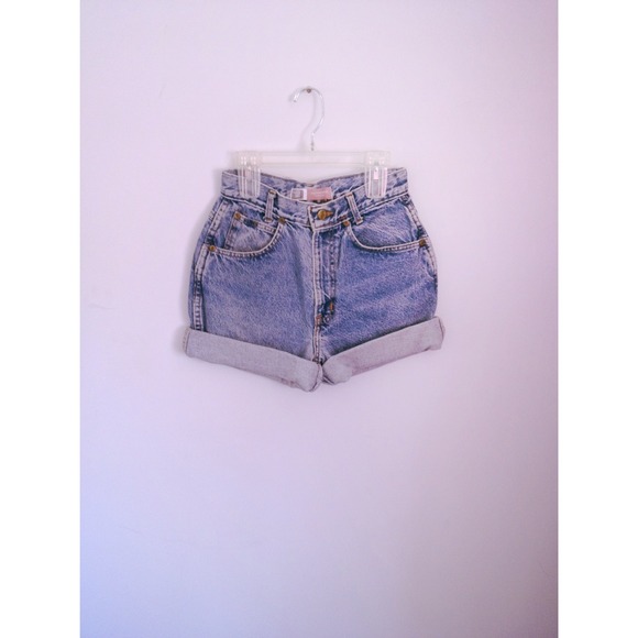 Reserved // Vintage Style High Waisted Jean Shorts