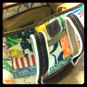 Multi-colored authentic Coach purse