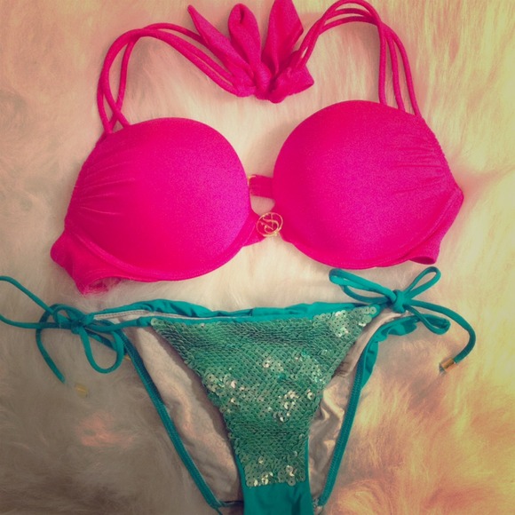Victoria's Secret Sequin Scrunch Bikini Bottom