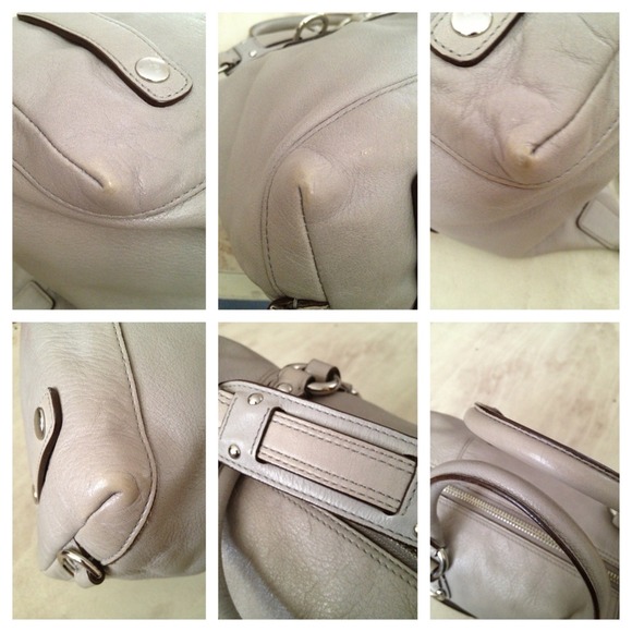 COACH Ashley Leather Satchel in Light Grey - Picture 3 of 4