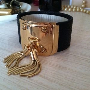 Black Gold Tassel Bracelet