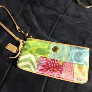 Coach patchwork wristlet