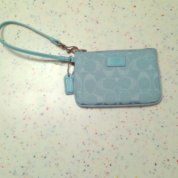 Coach Clutches & Wallets - Small light blue Coach wristlet