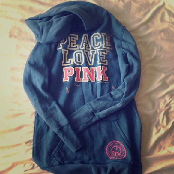 Victoria's Secret Sweaters - Victoria's Secret long blue hoodie