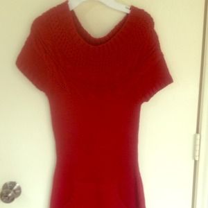 Red Knitted Sweater  dress. Slightly used