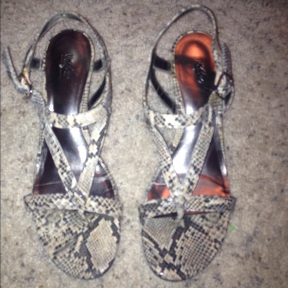 Snakeskin wedge sandal 8.5 REDUCED