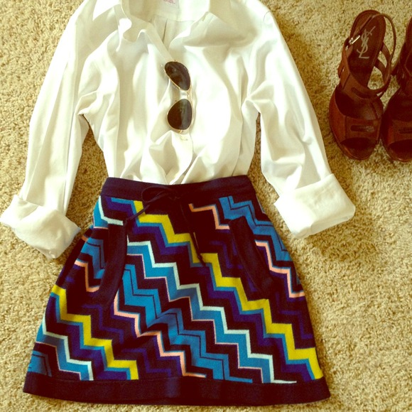 Missoni chevron knit mini skirt NWT.