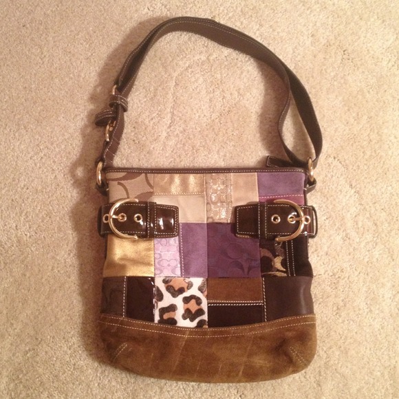 Vintage Coach Patchwork Handbag - Picture 2 of 4